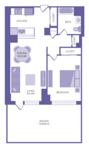 7 DeKalb H 1 Bedroom 1 Bath Floor Plan